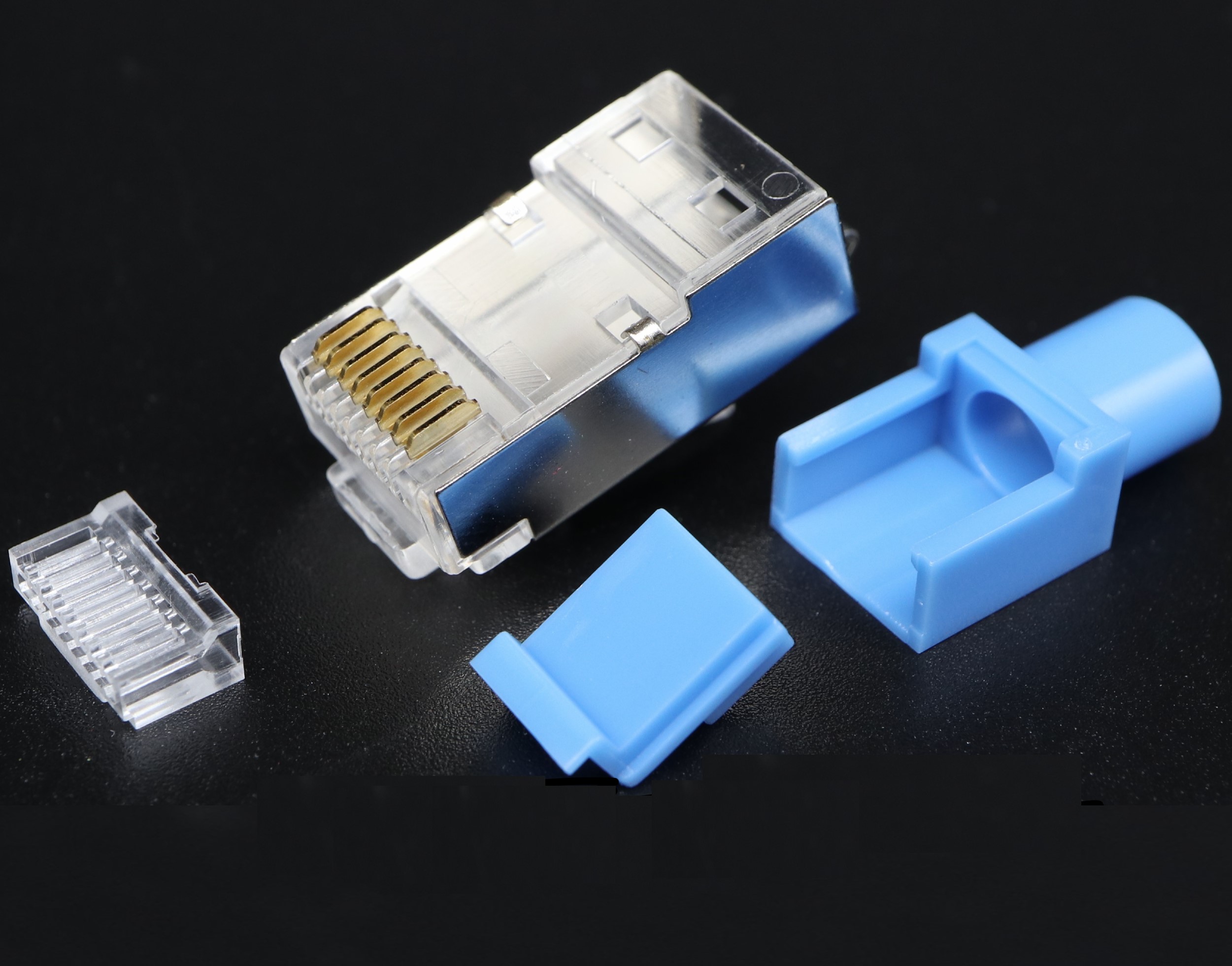 C6 8P8C-F STP-Hook Molding Use(Patented) RJ45 Modular Plug